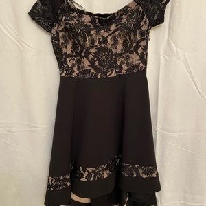 Black and Tan, high low dress. Size 11